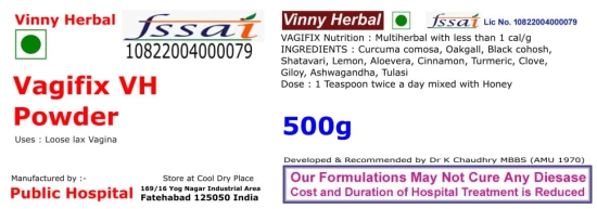 Vagifix VH Herbal Supplement Powder