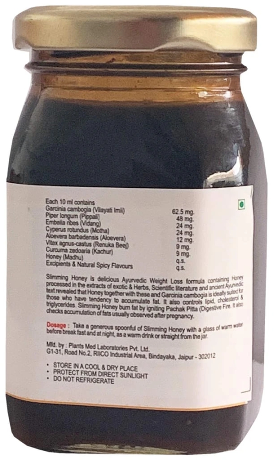 WOW BUZZING BEE Ayurvedic Slimming Honey Along with The extracts of Exotic Spices & Herbs Weight Loss Formulation -250 GMS Glass Bottle (Pack of 8)