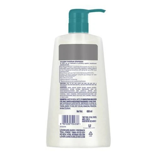 Dove Oxygen Moisture Shampoo, 650 Ml