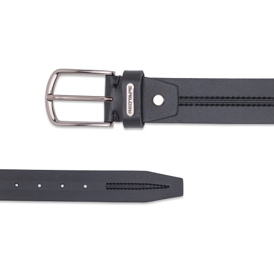 Red Tape Black Leather Belt For Men | Solid Leather Belt | Classic and Durable