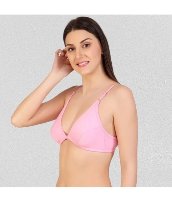 Desiprime - Multicolor Cotton Non Padded Womens T-Shirt Bra ( Pack of 3 ) - None