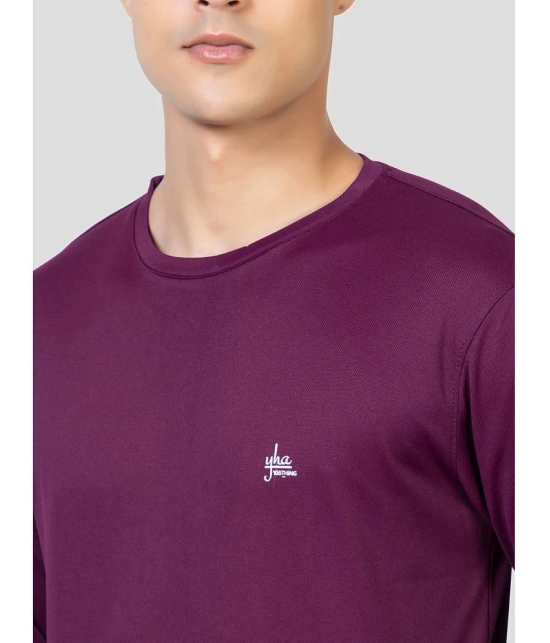 YHA - Purple Cotton Blend Regular Fit Mens T-Shirt ( Pack of 1 ) - None