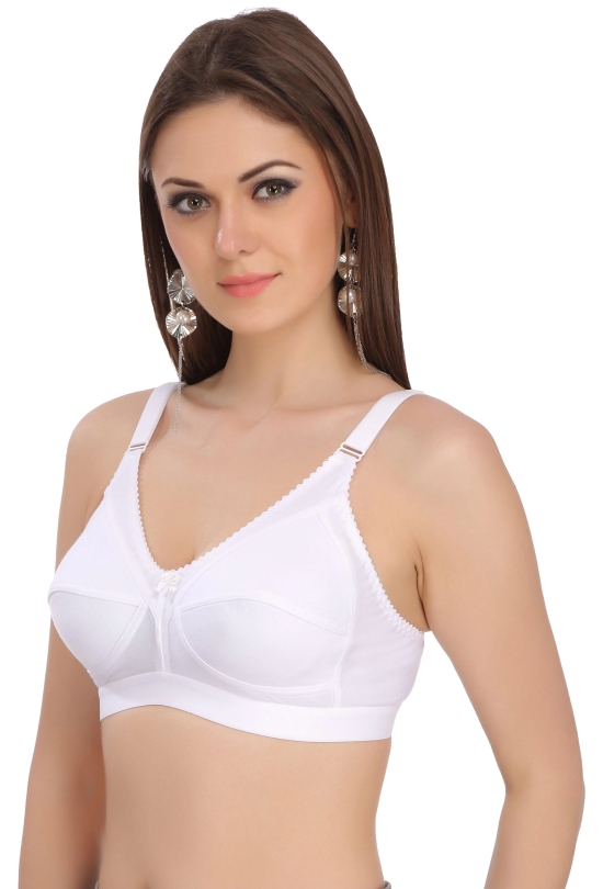 Eves Beauty Women Full Coverage Non Padded Bra-32D / Skin / Cotton Blend