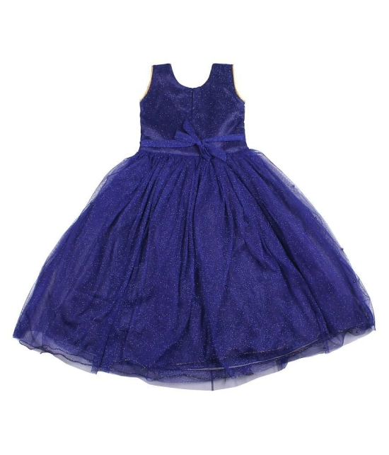 Arshia Fashions Blue Sleeveless Gown for Girls - 6 Years