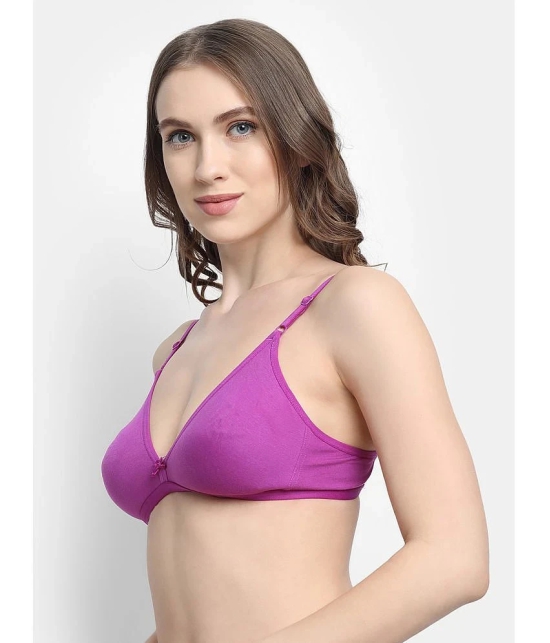 VStar - Pink Cotton Blend Non Padded Womens Everyday Bra ( Pack of 1 ) - None