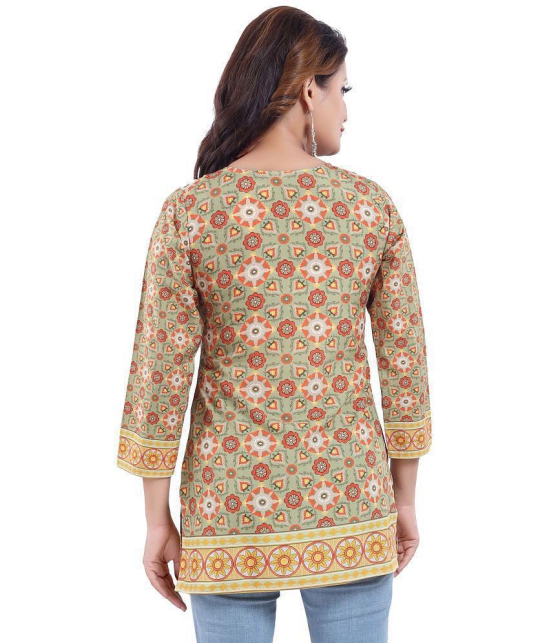 Meher Impex - Yellow Crepe Women's Straight Kurti ( Pack of 1 ) - 3XL