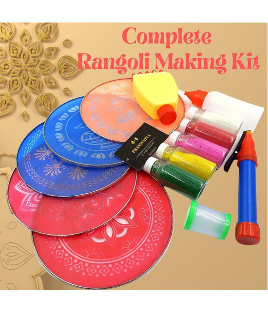 Vardhman Multicolour Acrylic Rangoli - Pack of 6