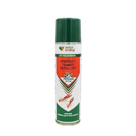 Herbal Strategi Ayurvedic Termite Repellent 200 ML | 2X power Aerosol Spray | Certified Ayurveda (AUYSH)| Non-Toxic & Eco friendly| No CFC and No side effects|Cruelty free & Vegan