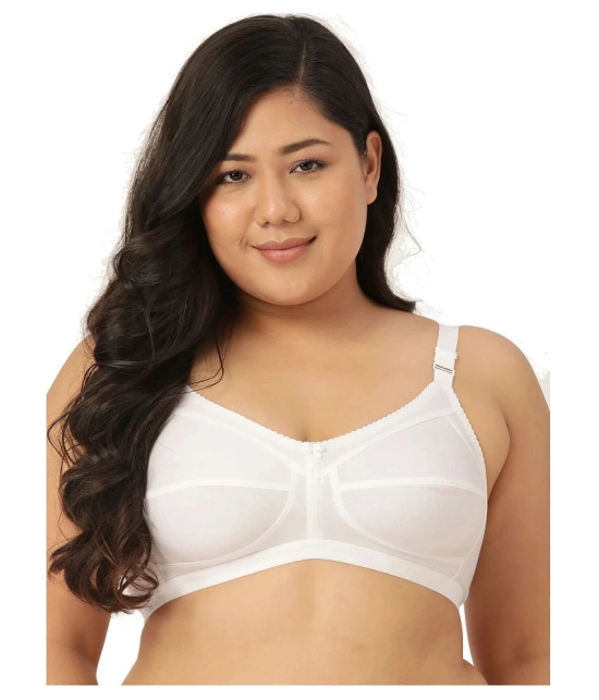 Leading Lady Cotton T-Shirt Bra - White Single - 48B