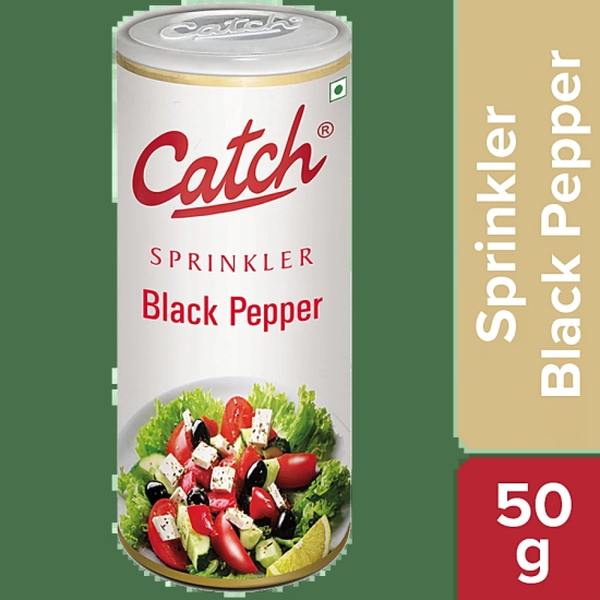 Catch Black Pepper Sprinkler - Adds Flavour & Aroma, 50 G Can