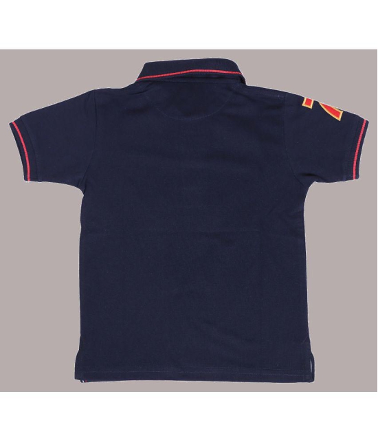 NEUVIN - Navy Blue Cotton Blend Boy's Polo T-Shirt ( Pack of 1 ) - None