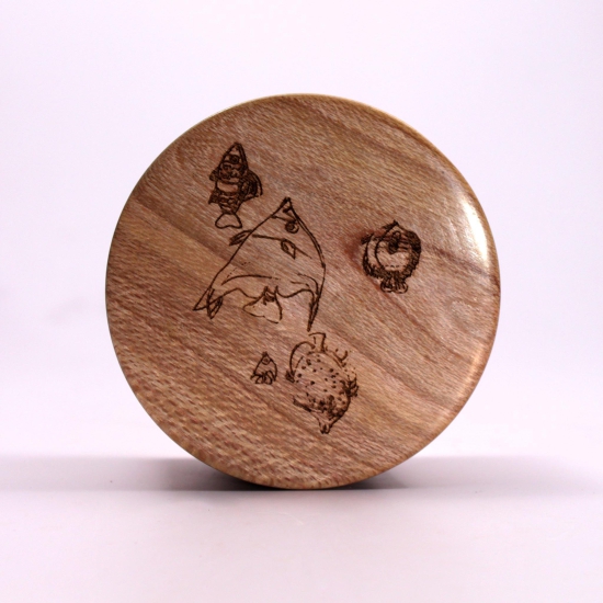 Wooden Tea Coaster with Clint Paintings-