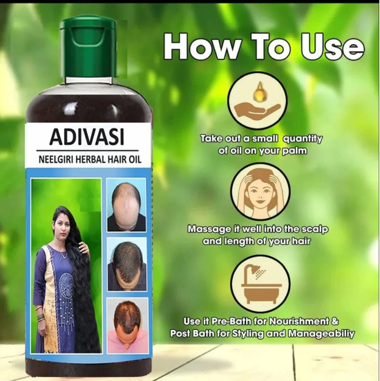 Adivasi Neelambari Hair Oil 100ml (Buy 1 Get 1 Free)-3 Month Course (250 ml +250 ml)