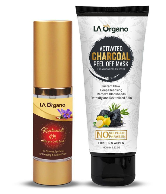 LA ORGANO Kumkumadi Oil+Peeloff Mask (Combo) Facial Kit g Pack of 2