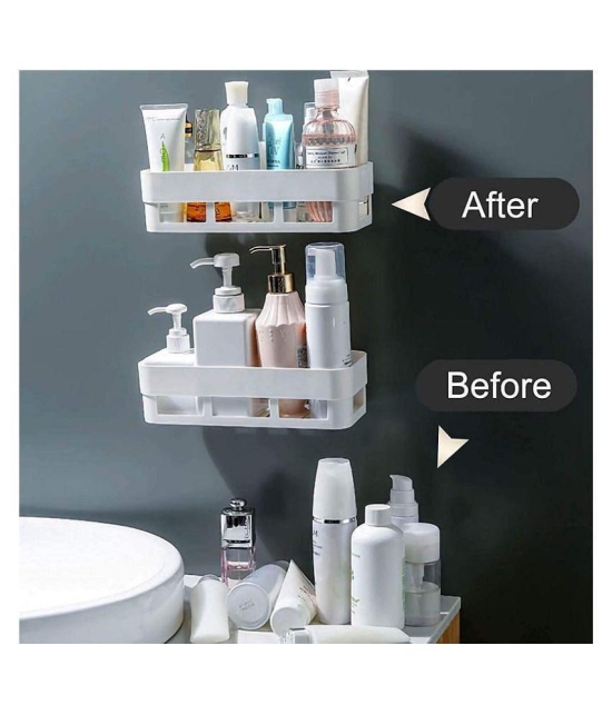 Multipurpose ABS Plastic Strong Adhesive Kitchen & Bathroom Wall Shelf // Storag - Soap Dish