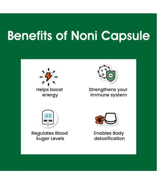 Herbs Library Noni Capsule For Boost Immunity & Blood Sugar, 60 Capsules Each (Pack of 2)