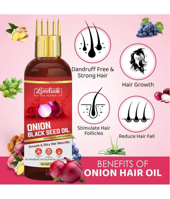 Lovelook Onion Black Seed Hair Oil - WITH COMB 300 mL