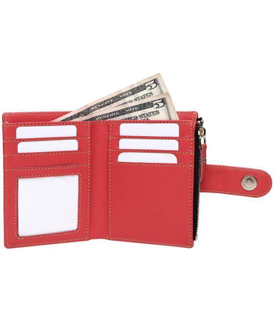 samtroh - PU Red Womens Card Holder ( Pack of 1 ) - Red