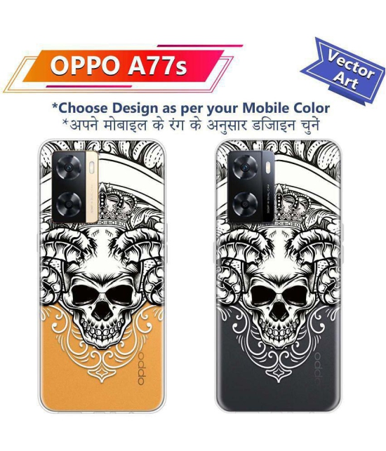 NBOX - Multicolor Printed Back Cover Silicon Compatible For Oppo A77S ( Pack of 1 )