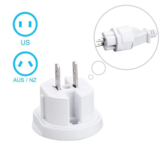 Exelent International Multipurpose Travel Adapter All in One US, AUS, UK, EU, NZ, Europe, North/South America & 150+ Countries (Pack of 1)