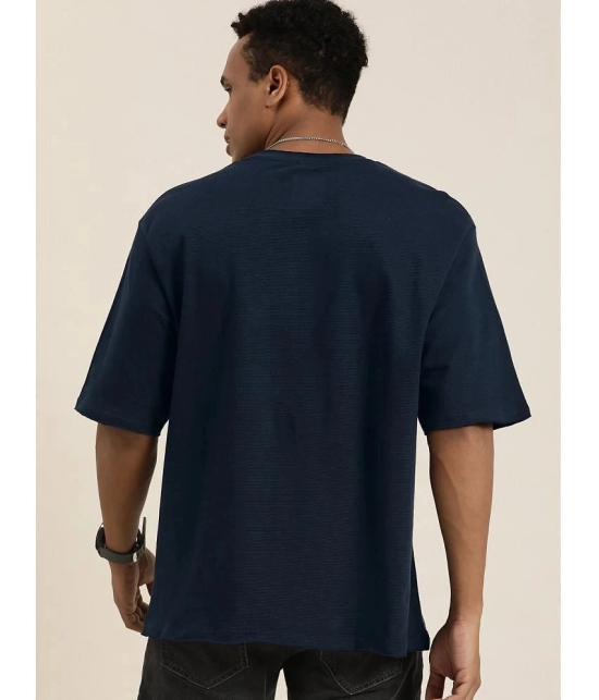 Dillinger - Navy Cotton Oversized Fit Mens T-Shirt ( Pack of 1 ) - None