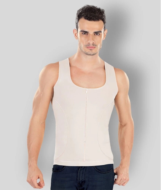 Dermawear - Beige Cotton Blend Men's Vest  ( Pack of 1 ) - XL