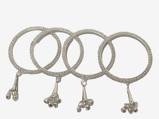 4 Piece Set - Traditional Indian fancy Kada Bangles with Bells