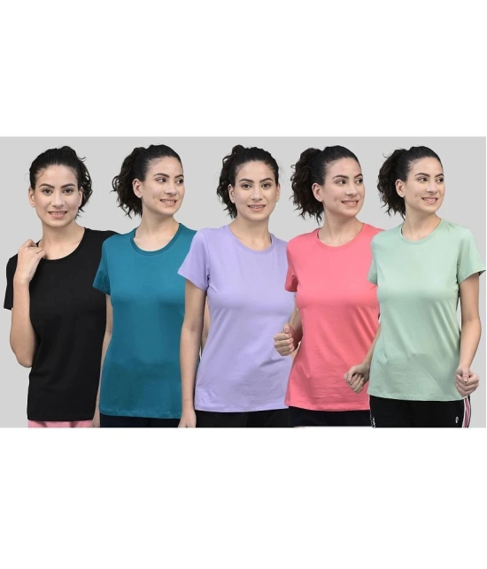 Dollar Multi Cotton Blend Tees - Pack of 5 - None