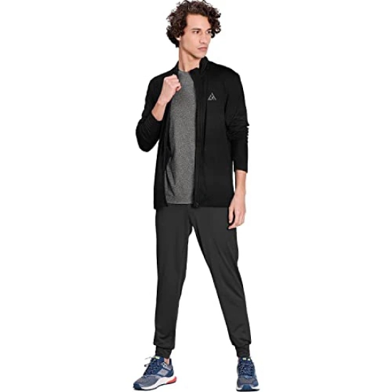 London Hills Full Sleeve Polyester Full Zip with Pocket Solid Mens Sports Track Standard Length Jacket