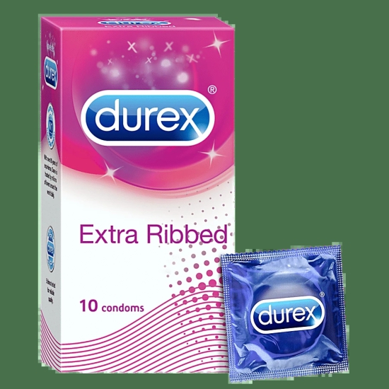 Durex Extra Ribbed, 10 Pcs