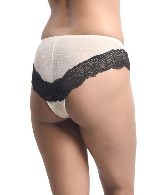 Bruchi Club - Lace Self Design Nude Women's Cheekies ( Pack of 1 ) - None