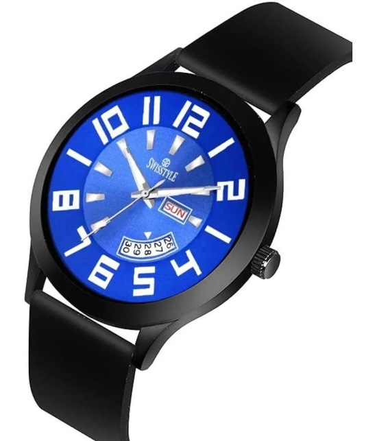 Swisstyle Black Silicon Analog Mens Watch