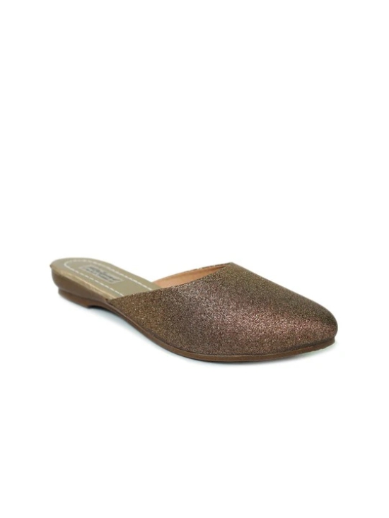 Shimmery Pointed Toe Mules