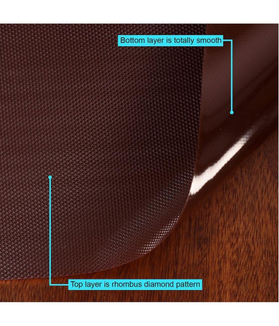 EASYHOME Multipurpose ( 60 cm X 5 m) EVA Anti-Slip Mat Liners For Bathroom, Kitchen, Fridge & Table Mat- Brown (60cmx500cm)