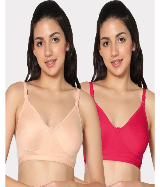 IN CARE LINGERIE - Multicolor Cotton Non Padded Women's Everyday Bra ( Pack of 2 ) - None