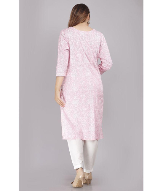 JC4U - Pink Cotton Women's Straight Kurti ( Pack of 1 ) - None