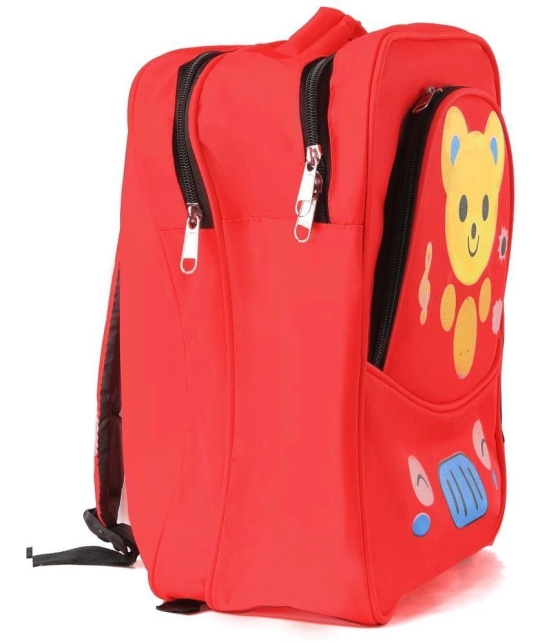 ZOVIRA Unisex Kids School Bag Cartoon Backpacks For /Boy/Girl/Baby/ (3-12 Years) Waterproof School Bag (21 L) - Red