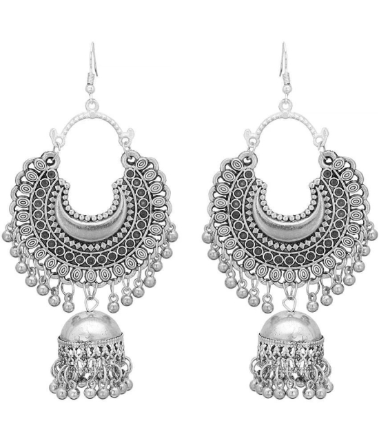 Samridhi DC Silver Jhumki Earrings ( Pack of 3 ) - Silver