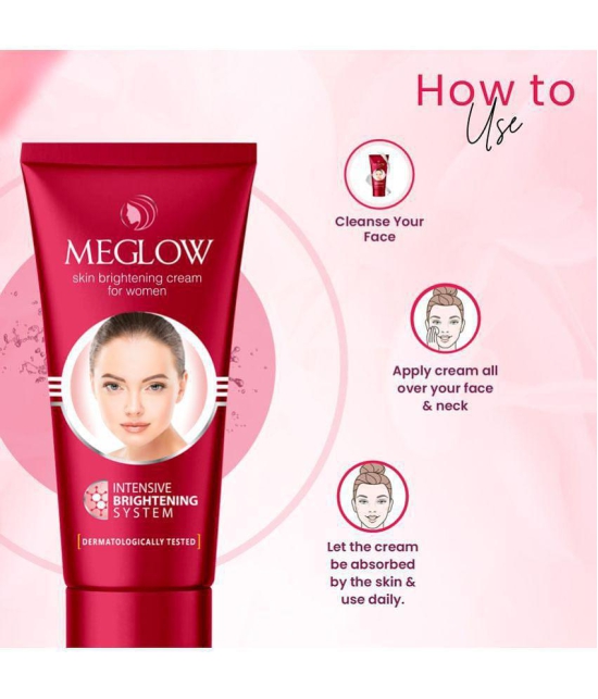 Meglow Skin Brightening Combo Pack for Women | Face Cream (50g) and Instant Glow Facewash (70g)