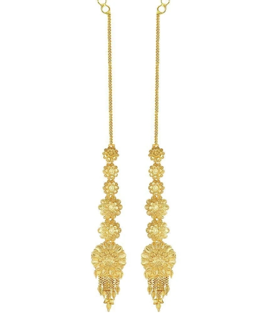 VIVASTRI Golden Jhumki Earrings ( Pack of 1 ) - Golden