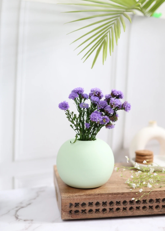 Light Green Round Planter-Single