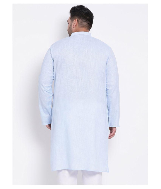 Hangup Blue Linen Kurta - None