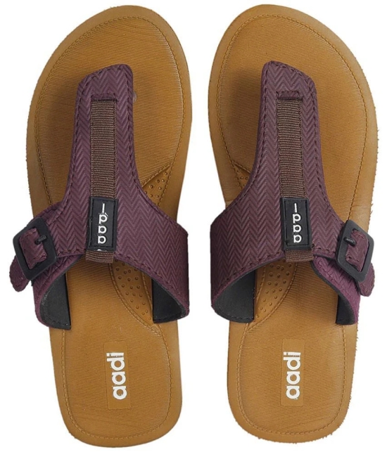 Aadi Purple Womens Leather Slipper - None