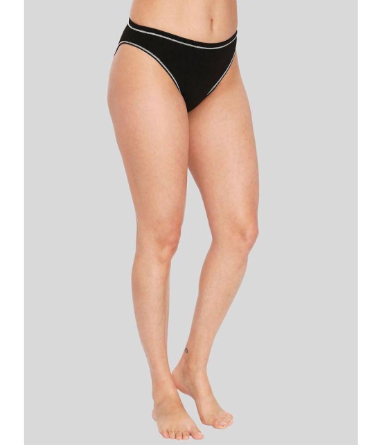 ILRASO - Black Modal Solid Women's Bikini ( Pack of 1 ) - None