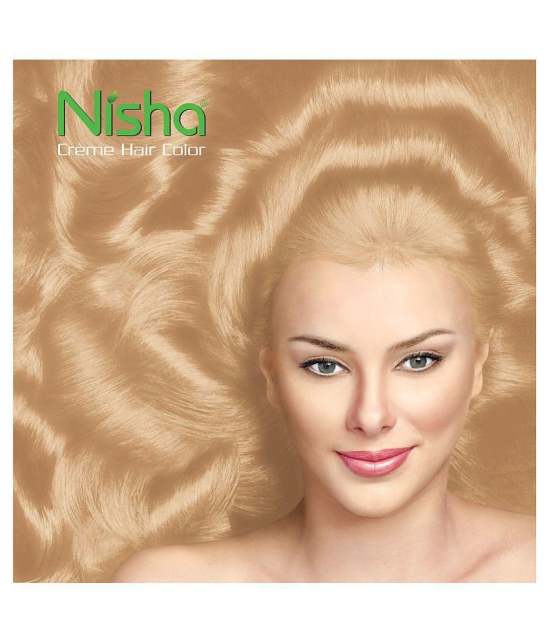 Nisha Cream Hair Color 100% Grey Coverage Permanent Hair Color Blonde Ultra and Copper Red 150 g Pack of 2