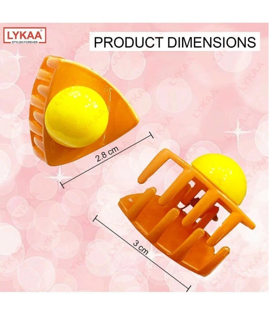 LYKAA Stylish Premium Matte Plastic Hair Clutcher/Claw Clip, Hair For Women & Girls Multicolor- 5Pcs - Multi