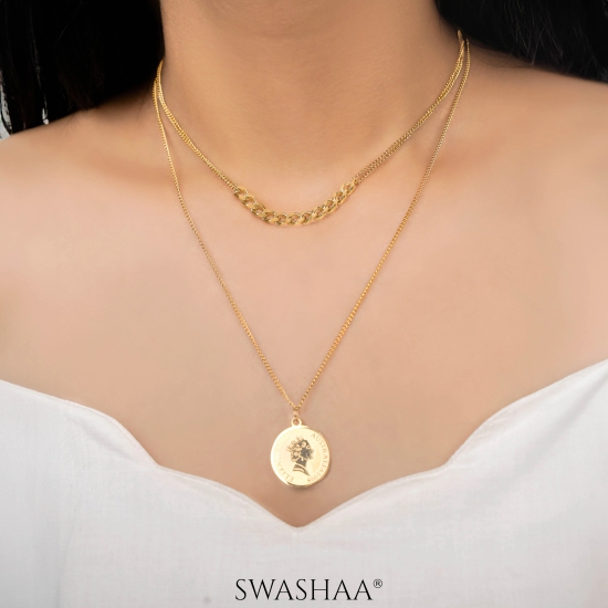 Shina Queen 18K Gold Plated Necklace-Gold