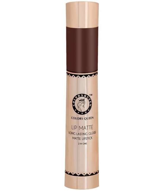 Colors Queen Lip Matte 2 in 1 Long Lasting Matte Lipstick (Kiss Coffee)