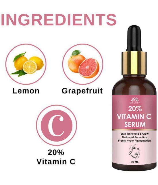 Intimify 20 % Vitamin C Serum, for Skin Whitening, skin brightening serum, vitamin c serum, anti acne serum, 30 ml