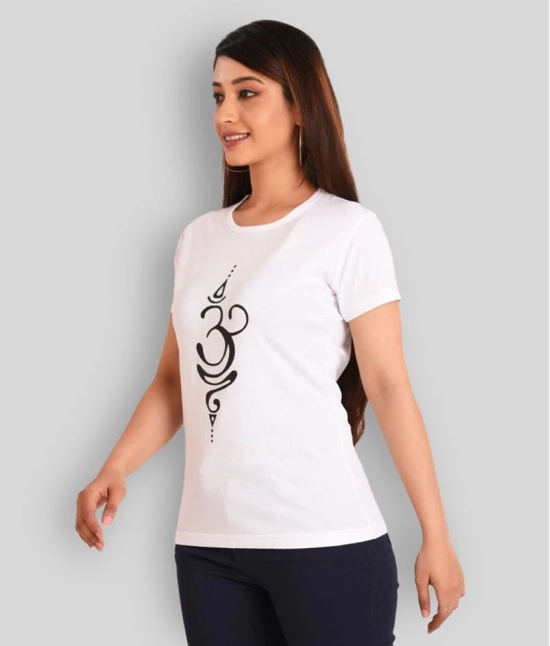 Neo Garments - White Cotton Regular Fit Womens T-Shirt ( Pack of 1 ) - L